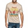 Casual Tshirt Solid Color For Unisex Oneck Tshirt Brand Proud Teach Of Official Teenagers Basic For Him Tshirt Summer Unisex Tees