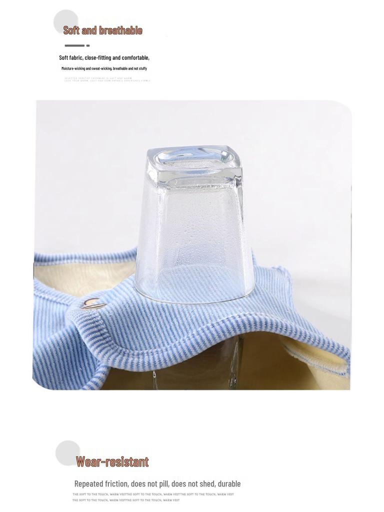 Jingqi Fleece Lined Sleeveless Vest for Boys and Girls - Warm Autumn/Winter Infant Waistcoat