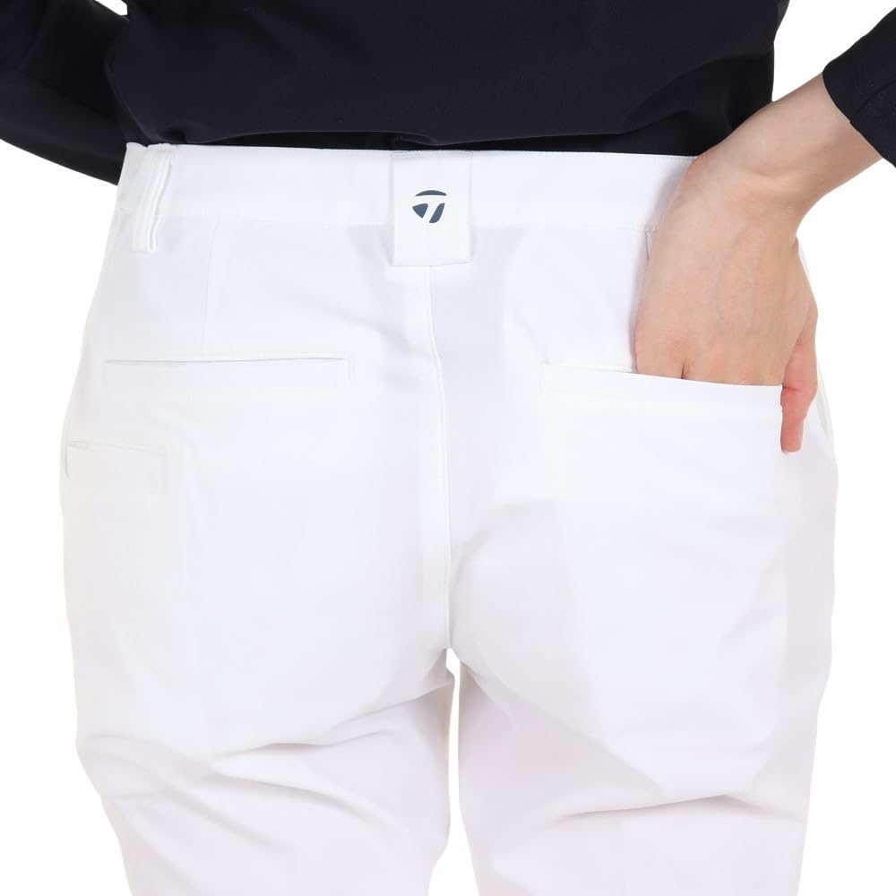 TaylorMade Texbridge Basic Tapered Pants, White, Size XS, Women's Golf Pants, 2023FW, TL151