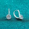 Xin De Yi S925 Sterling Silver Moissanite Stud Earrings: Elegant Round Jewelry for Women, Perfect Wedding Gift