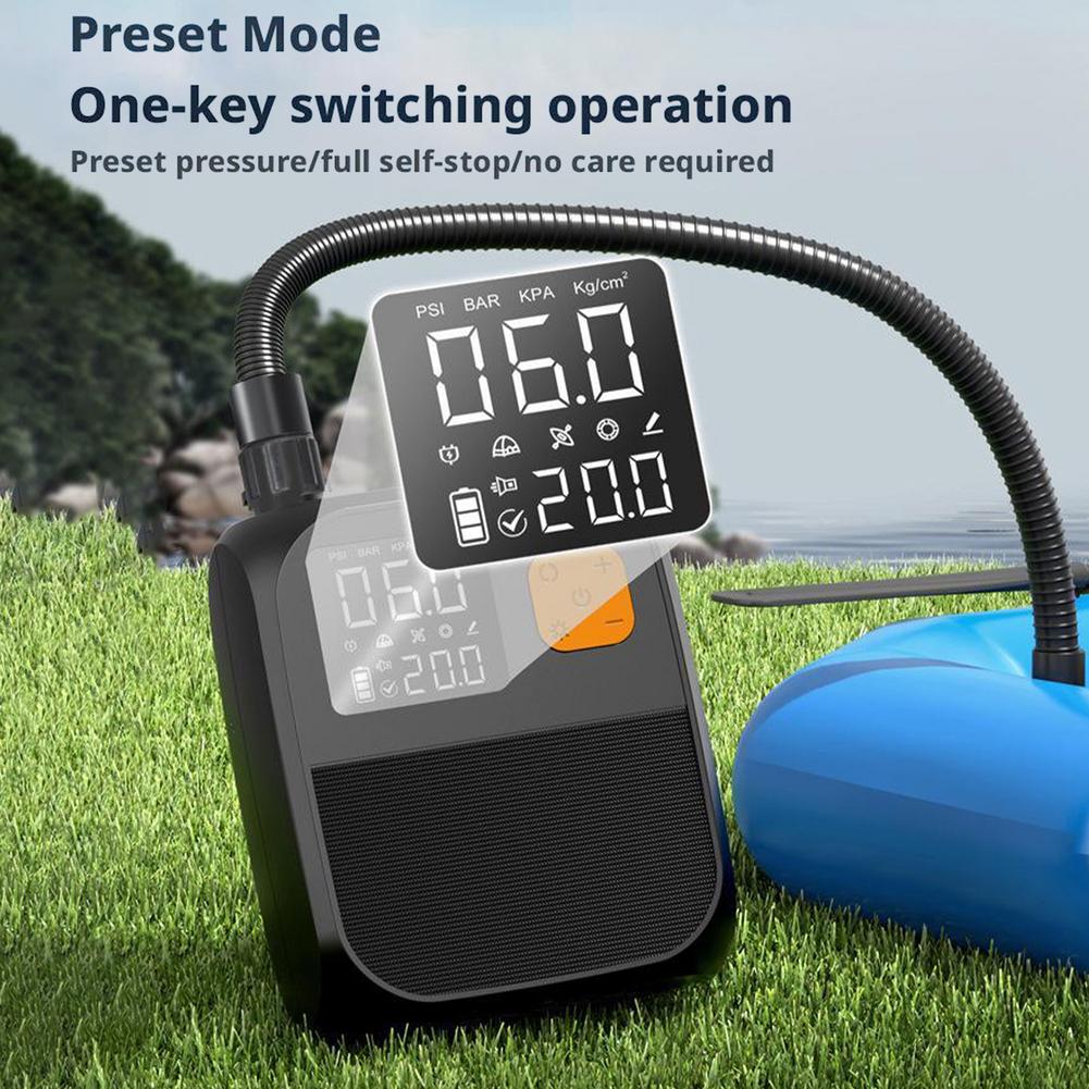 25PSI Electric Paddle Board Pump Air Compressor Portable Sup Pump 2000mAh Rechargeable Electric Air Pump For Kayak Boat Inf T5H3