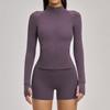 Quick-drying fitness suit, zipper casual suit, women's outdoor cycling and running sports suit.