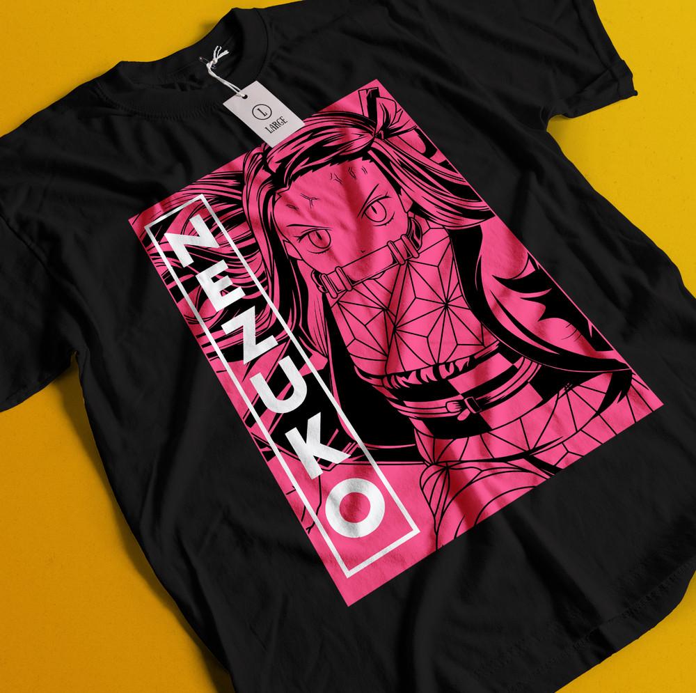 

Demon Slayer Shirt Nezuko Tshirt Tanjiro T-Shirt Muzan Doma Tee Inosuke Zenitsu 4XL