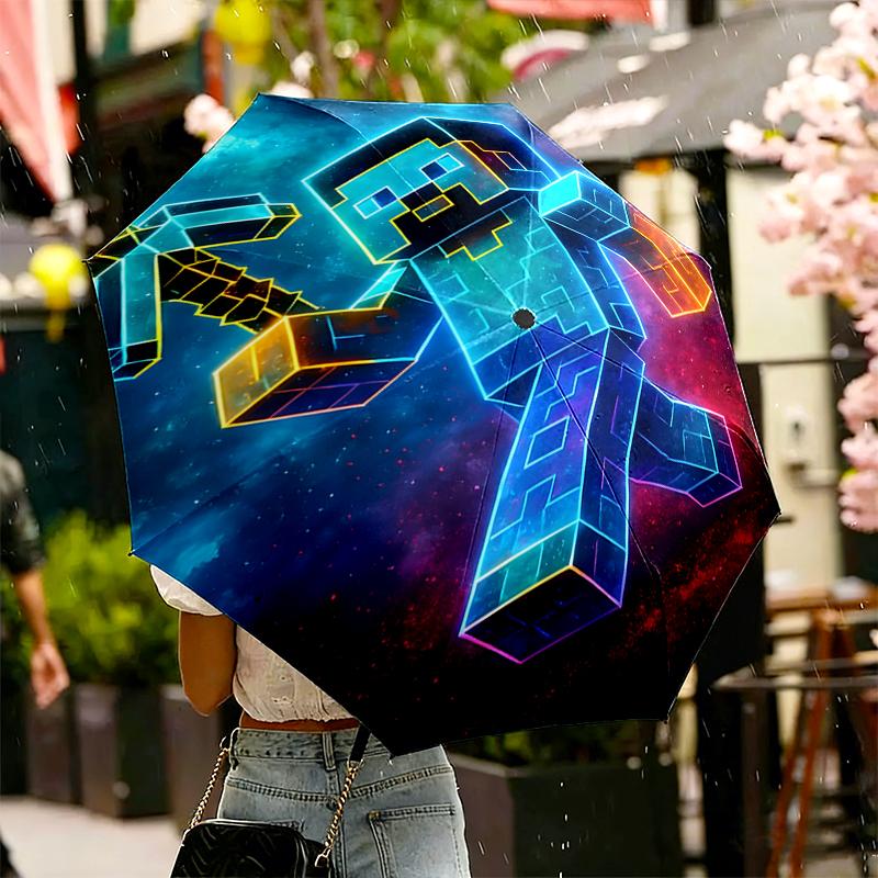 Gamer Print Umbrella Automatic Opening/ Closing - Portable Foldable Design - Daily Use for Travel/Outdoor - Gift for Birthday