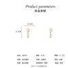 Chinese style simple new earrings opal bamboo joint retro style exquisite ear buckle fashion temperament versatile woman