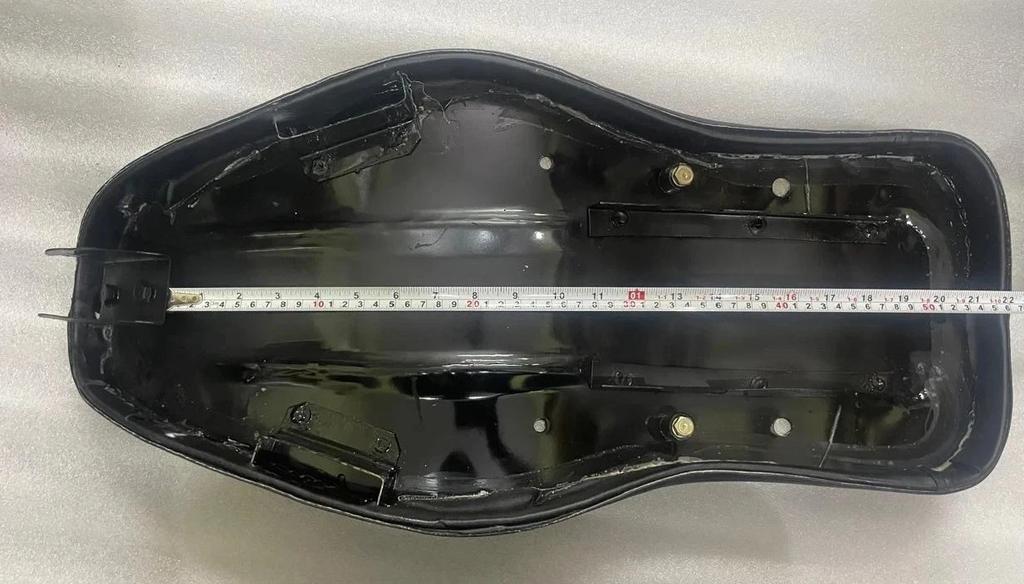 Dual Seat Black Leatherite With White Beading Fit For BSA Classic Motorbikes
