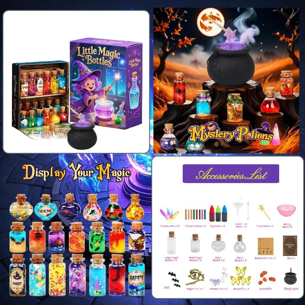 Fairy Magic Potion Kit for Kids Mixed Magic Wizard Potion Bottles Birthday Gifts Toys for Girls Boys DIY Workshop Craft Kits
