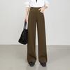 1116 Autumn Casual Pants Mopping Wide-leg Pants Commuting Fashion Casual High-waisted Yuppie Pants Versatile Suit Wool Tencel