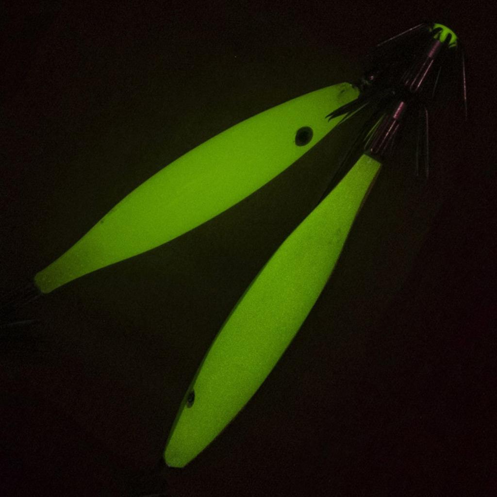 10Pcs Octopus Cuttlefish Hook Fishing Lures Shrimp Lure Bait Squid Jig 3.6g Glow Jig Hooks Luminous Squid Jig Hard Bait