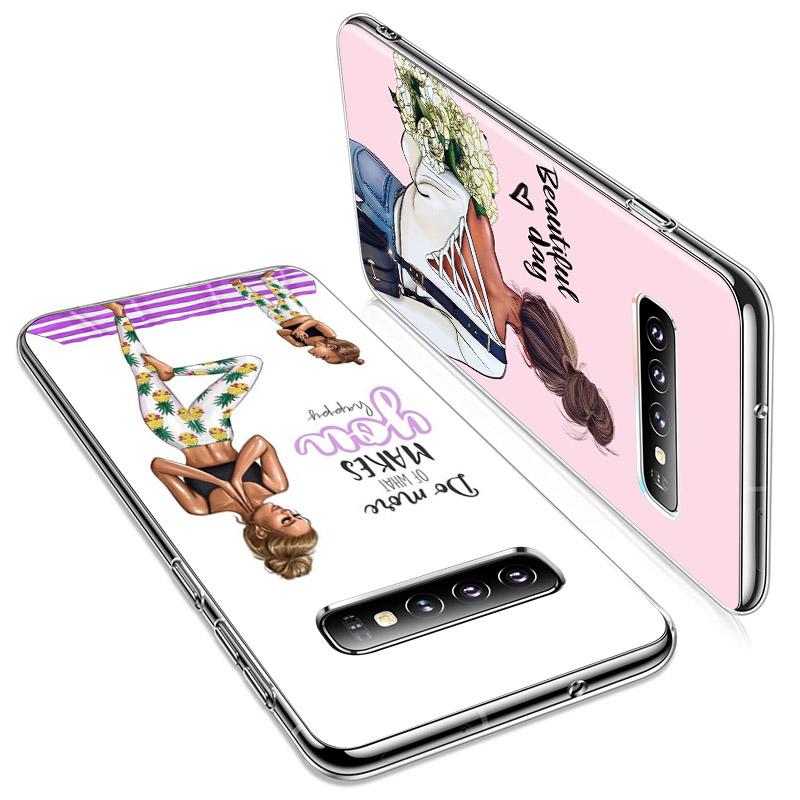 Dítě Máma Dívka Móda Pro Samsung Galaxy Note 20 10 9 8 Plus Ultra Lite M21 M31 M31S M10S M20 M21 M32 M12 Pouzdro na telefon