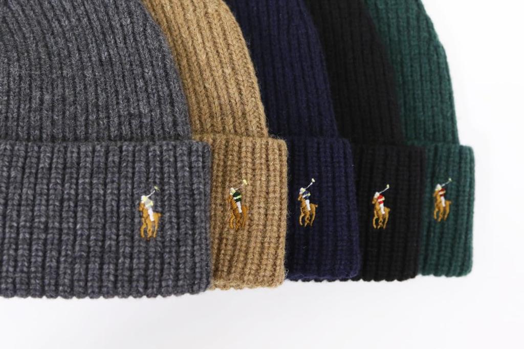 (Polo Ralph Lauren) Men's and Women's Pony Embroidered WoolNylon Knit Cap 01080135-NAVY [Used]