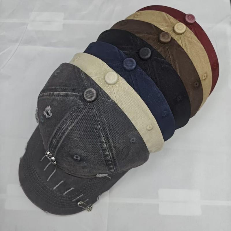 Baseball Cap With Vintage Wash And Embroidered Letters For Casual Everyday Wear