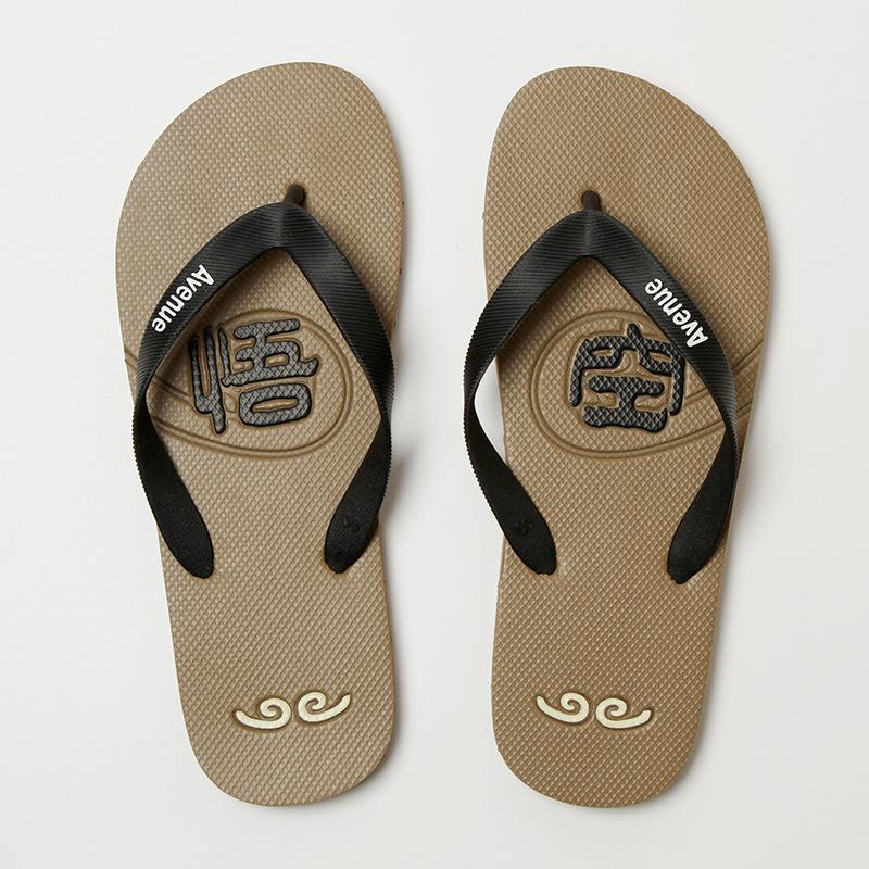 New flip-flops summer wear-resistant outdoor wear pinch men's slippers non-slip soft bottom seaside beach sandals