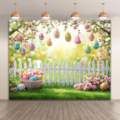 VIKAMA Spring Easter Garden Party Event Background Banner Wall Festival Photography Background Decoration