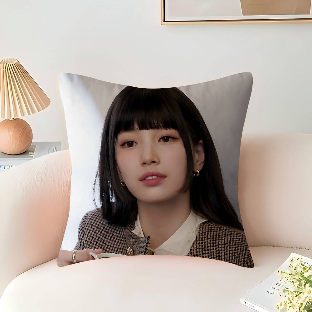 Actress B-Bae-Suzy Cushion Cover Inches Farmhouse Decor Home Throw Pillow Covers For Couch Decorations