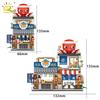Non-Toxic City Mini Chinese Street View Grocery Store Meat Shop Building Blocks Japanese Food Ice Shop Figures Bricks Toys Child