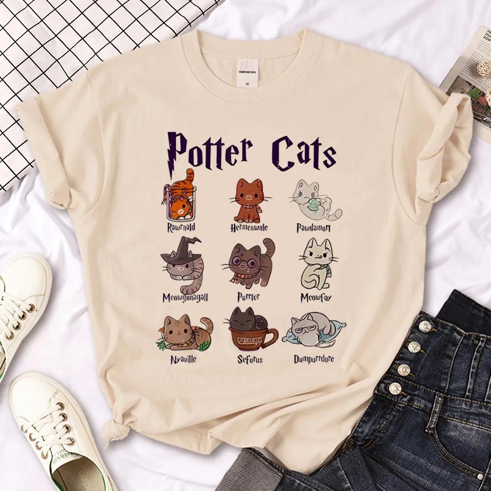 Cat Print Tshirts Unisex and Womens Streetwear Summer Anime Short Sleeve T Shirt Y2k Japanese Clothes Top Breathable Soft Cotton