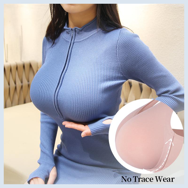 LERVANLA Artificial Silicone Breasts Forms Pads Fake Boobs Chest Women's Silicone Underwear Eexy Breast Padded Bra Becomes Big