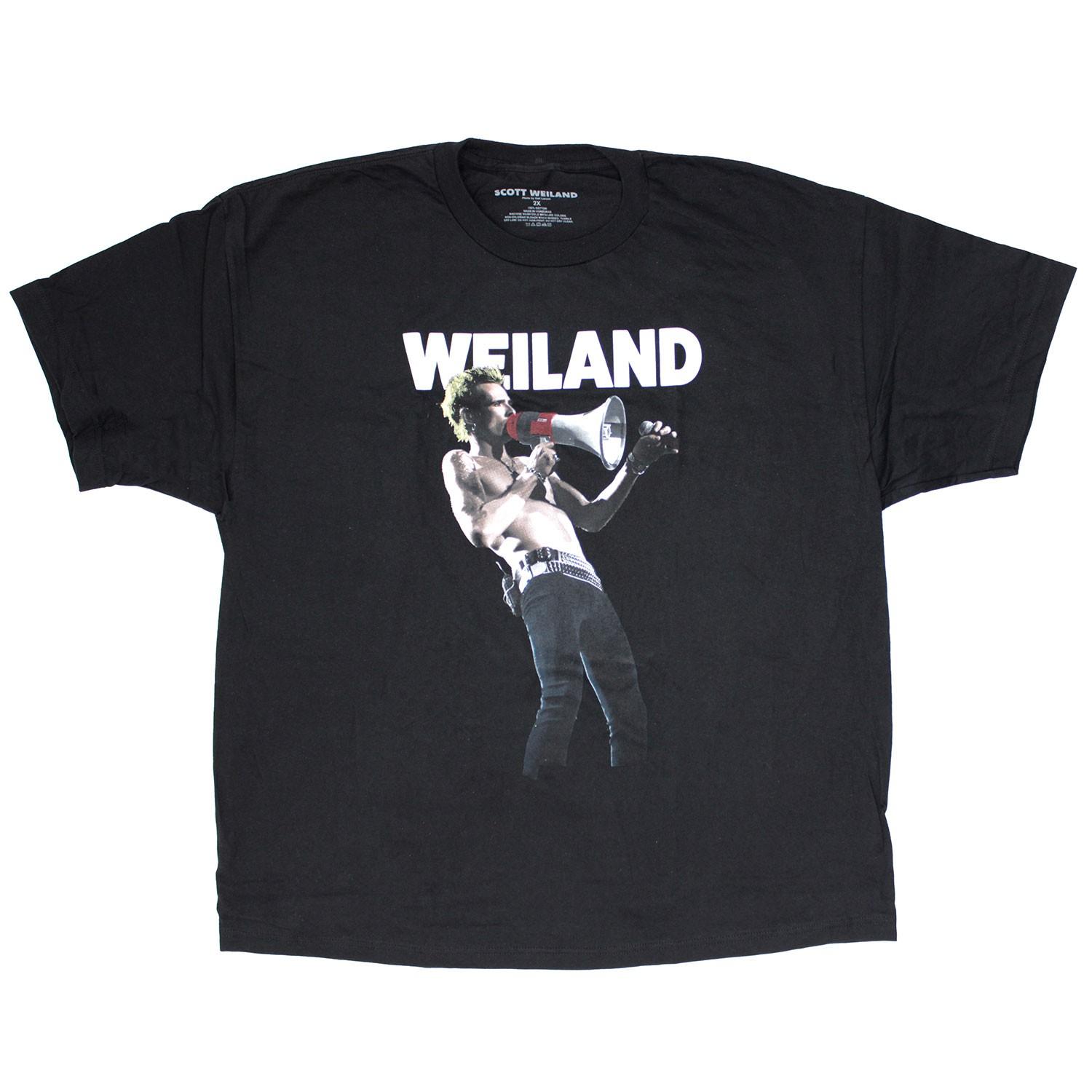 Men s Scott Weiland Megaphone T-shirt X-Large Black S