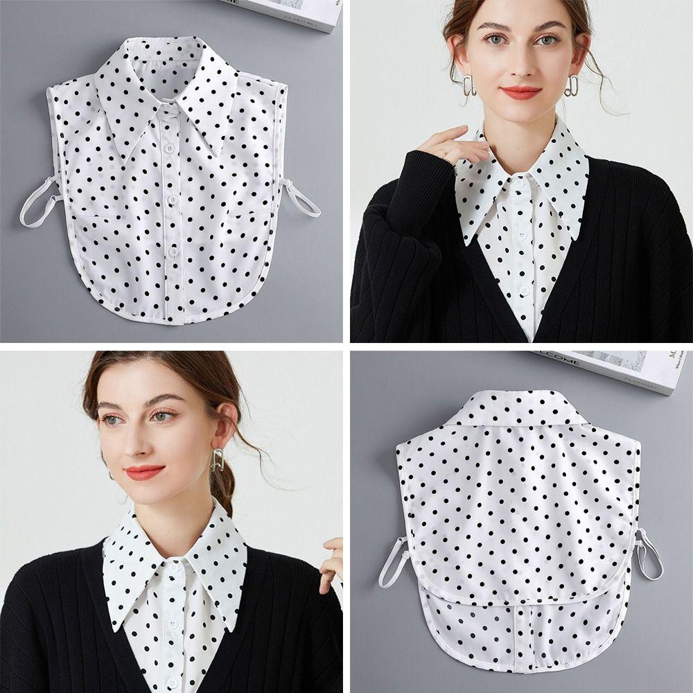 Detachable False Collar White Lapel Half Shirt New Ladies Cape  Women Girls