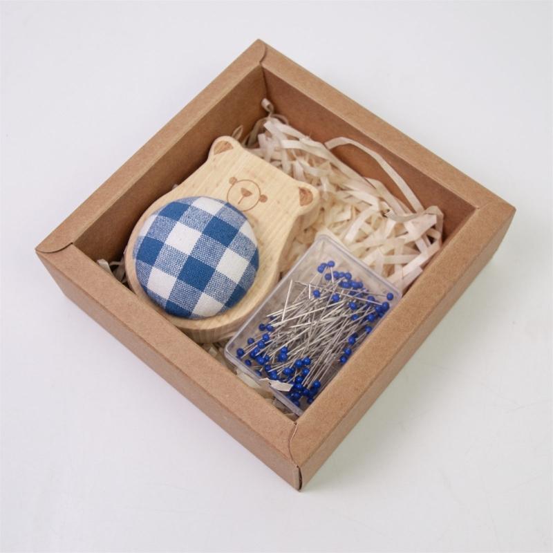 Jeżowy Zestaw do Szycia Poduszeczka na Szpilki ze 100 Żywymi Szpilkami do Szycia do Rękodzieła i Krawiectwa