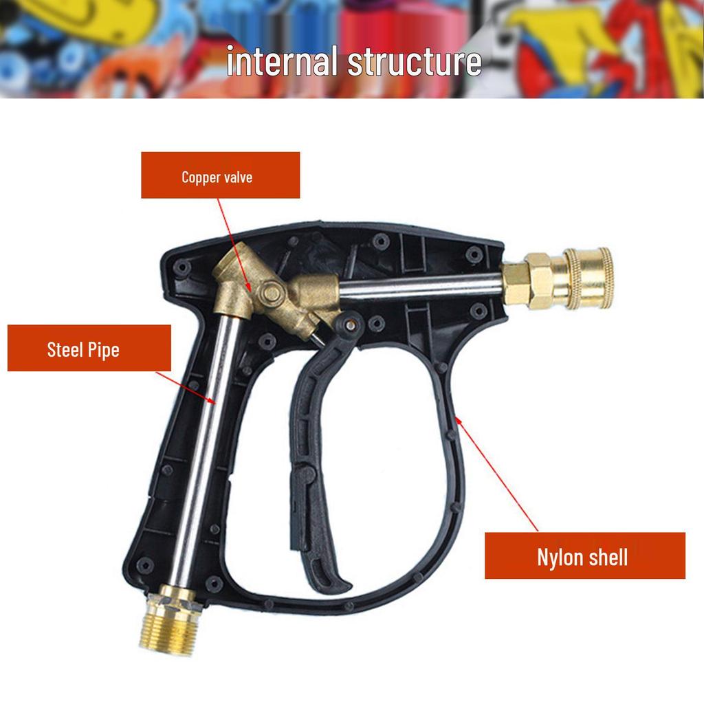 New Limited Edition High-Pressure Car Wash Water Gun with 5 Color Nozzles and Painted M22 Head