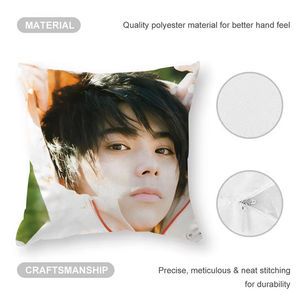 Hot Actor N-Nijiro M-Murakami Double-Sided Printed Pillow Cover Short Plush Suitable Living Rooms Bedrooms Throw Cushion Cover
