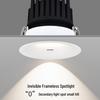 Frameless Anti-Glare Recessed Downlight with Three-Color Dimming