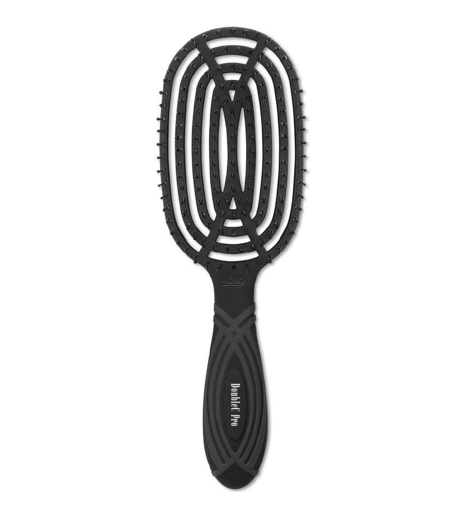 pula NuWay4Hair DoubleCPro Hair Scalp Brush [Japan's First/Professional Use/Volume Enhancer/Cuticle Care/Scalp Massage/SGS Certified] Black, 1 Brush