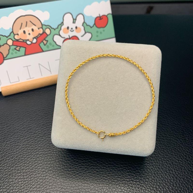 

Бисерный Импорт 14К Позолоченный Ультратонкий CS Magic Color Золотая Нить Браслет Цепочка на Запястье Ручной Работы Девушка Минималистичный Стиль cs0001 [light gold]]