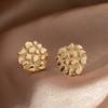 Vintage Gold Geometric Earrings Women Irregular Earrings Alloy Texture Perfect for Daily Wear and Special Occasions