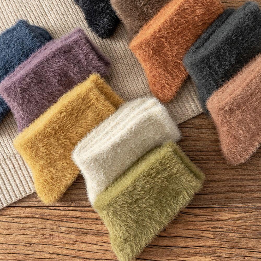 Marten Hair Snow Socks Seamless Velvet Fluffy Socks Floor Sleep Socks