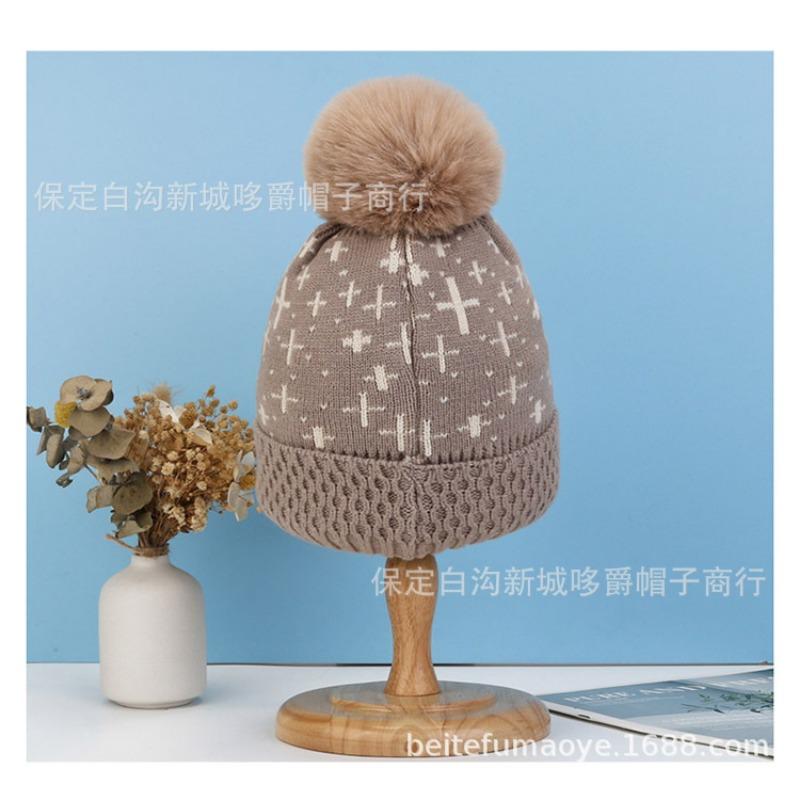 Women S Sweet Knit Hat Winter Warm Windproof Beanie Cap