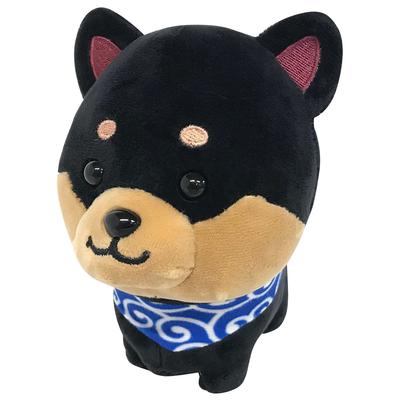 Traveling Mameshiba Mascot Cushion, Cute, Squishy, Fluffy, Shiba Inu, Mameshiba, Soothing (Black, Kuromame)