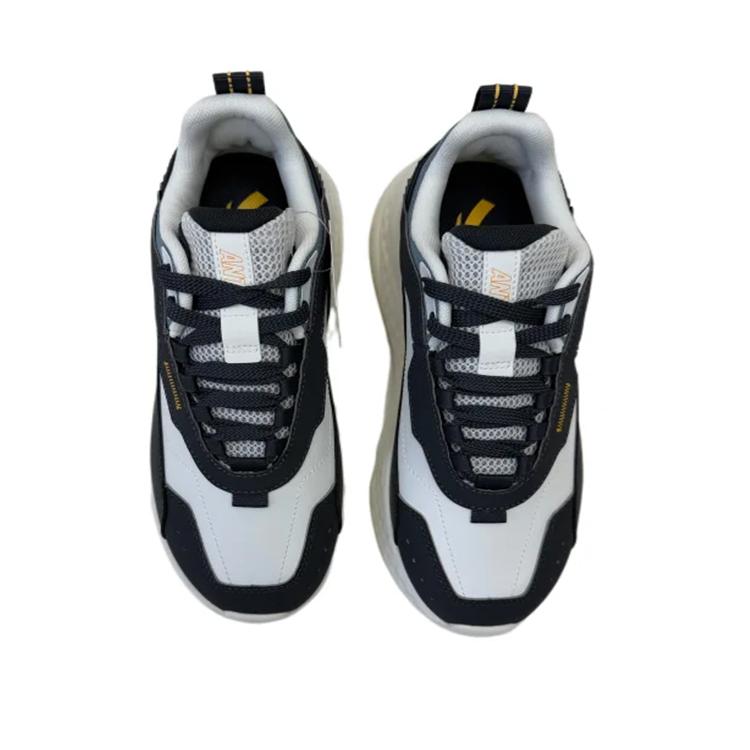 Anta Unruly Series Textile, Synthetic Leather Low top Casual Shoes Men's White Gray Blue 112548823R-2