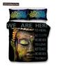 Buddha Duvet Cover Set Religion Mandala Style 3D Print Comforter Cover King Queen Size For Kids Teen Adult Polyester Bedding Set