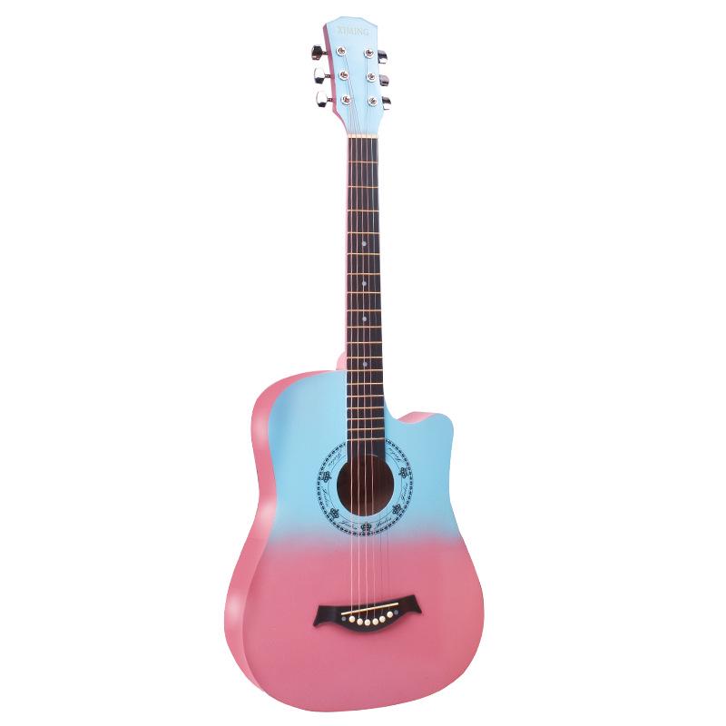 38/41-Inch Beginner Folk Guitar for Boys, Girls, and Students – Entry-Level Wooden Musical Instrument
