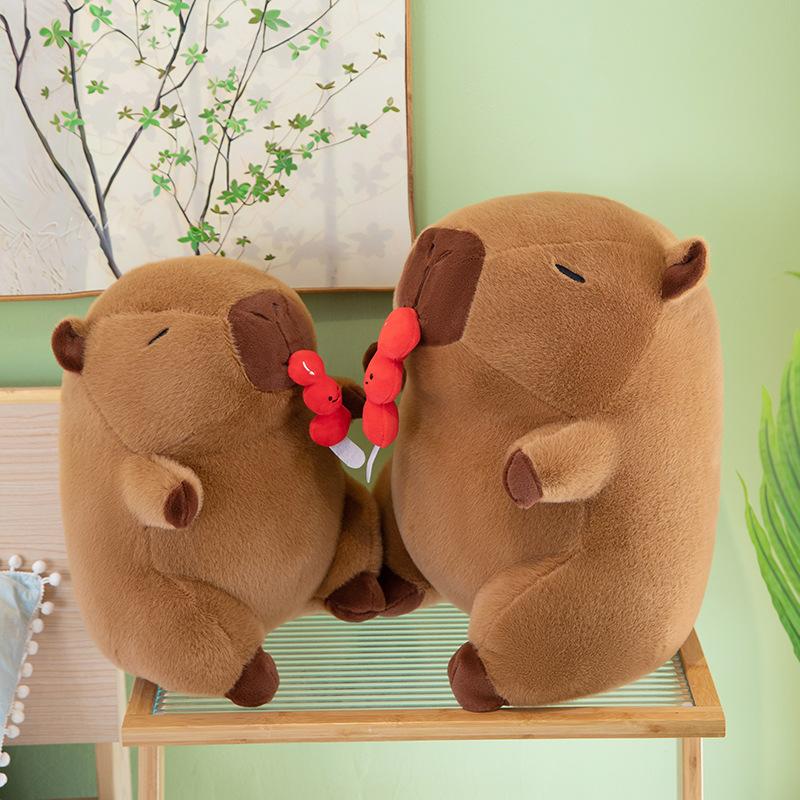New Year Good Luck Kapibara Pull Rock Sugar Gourd Withdraw Doll Capybara Doll Children Girl Gift