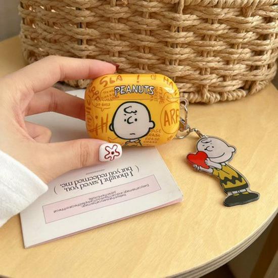 Cartoon Anime Charlie & Snoopy AirPods Case: Fits 1st/2nd Gen for 4th Gen AirPods Pro