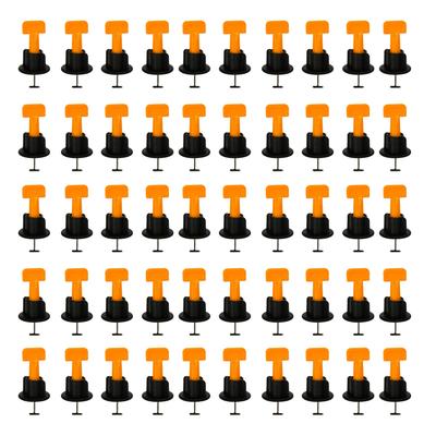 50 Stück Fliesenverleger 1,5 mm Wiederverwendbar Orange PP Edelstahl Fliesenverlegewerkzeug für Zuhause