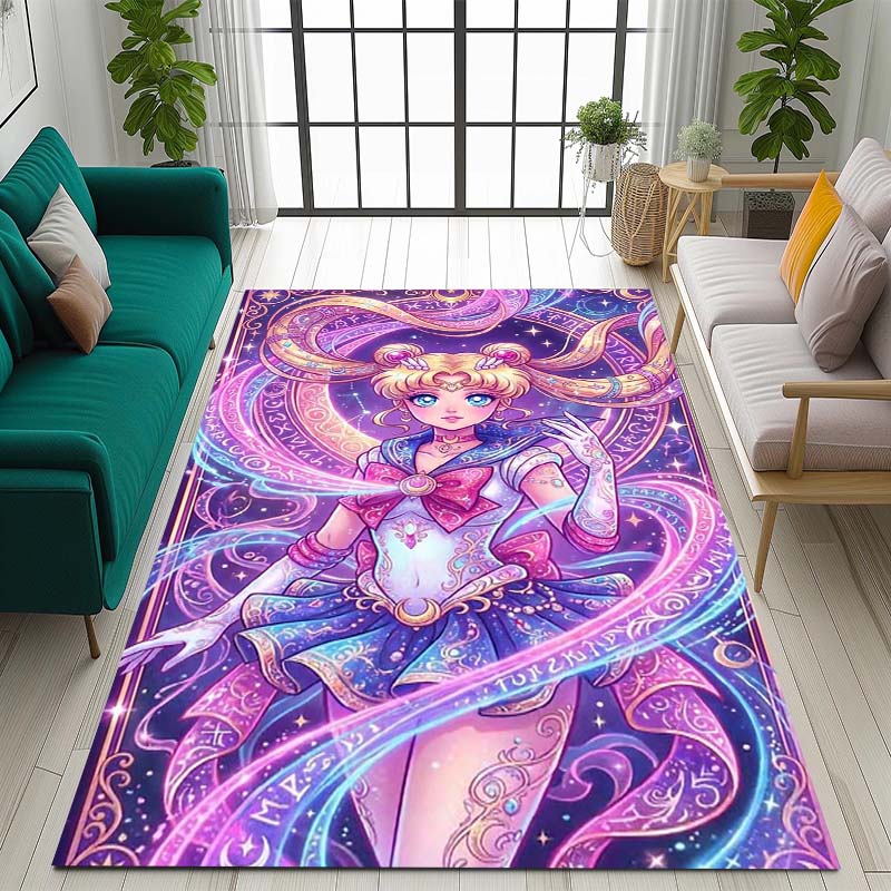 

The new 2026 Pretty Guardian Sailor Moon rug is suitable for home décor in game rooms, bedrooms, living rooms, sofa areas, and 60x90cm