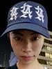 Ieldeobeulyukei La Embroidered Ball Cap Navy