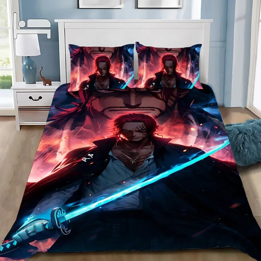Anime Duvet Cover Pillowcase Bedding Set O-Ones Pieces Luffys Adult Boy Girl Bedroom Decoration Children Gift Single Double Size
