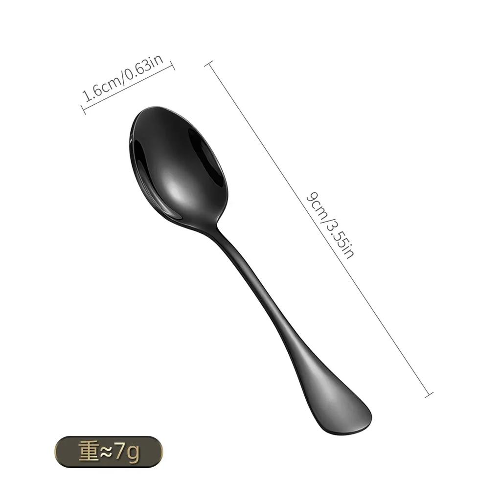 304 Stainless Steel Seasoning Spoon Coffee Spoon Ice Cream Dessert Spoon 9cm Mini Stirring Kitchen Accessories Gift