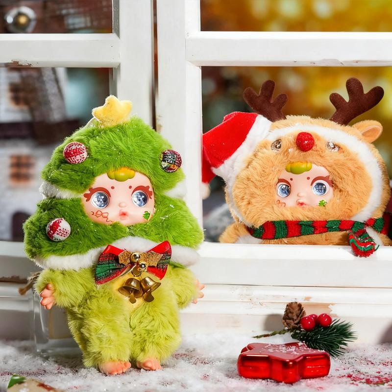 Nové Mm Mléčné Cukroví Vánoční Série Tajemná Slepá Krabička Kawaii Přívěsky na Tašku Roztomilé Stolní Dekorace Plyšové Vinylové Panenky Vánoční Dárky