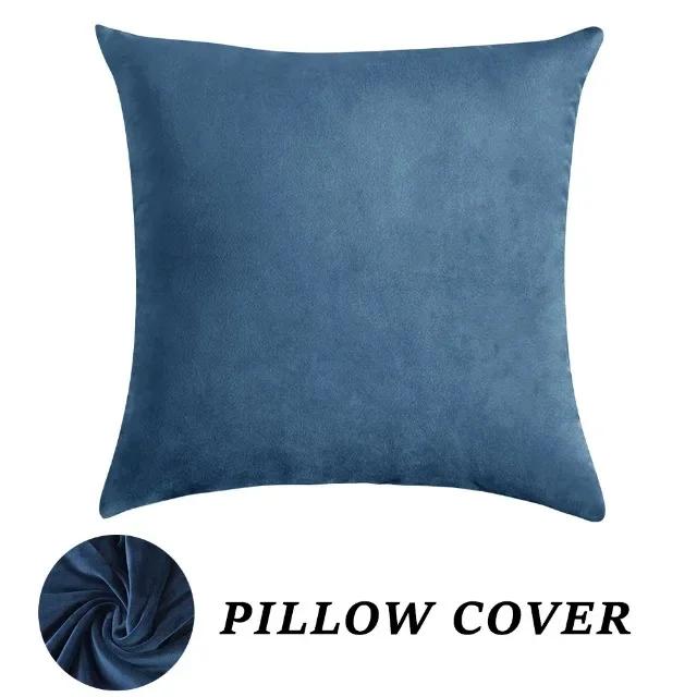 Super Soft Velvet Pillow Cover Stretch Throw Pillowcase for Sofa Bed Decoration Backrest Cushion Cover Home Decor 1pc Squard