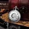 TREEWETO Men's Mechanical Skeleton Pocket Watch Roman Numeral Dial Gift Box Chain