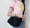 Korean-Style Harajuku Minimalist Waffle Pattern Crossbody Dumpling Bag