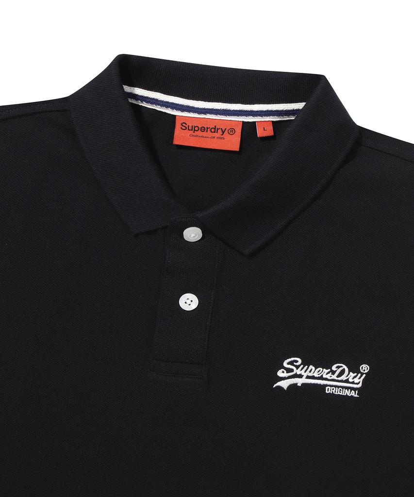 Syupeodeulai Vintage Logo Polo Shirt Black Sdmiqap60Blk