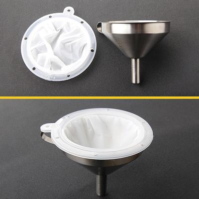 100/120/200/300/400/450 Mesh Nylon Filter Stainless Steel Funnel For Fruit Milk Traditional Chinese Medicine Oil White Wine